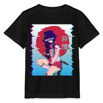 Heartless Waifu Anime Girl Japanese Vaporwave - Stanley/Stella MINI CREATOR Kids’ T-Shirt - black - Front - Mikhail (115cm)