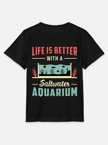 Salzwasser Aquarium Aquarist Aquaristik Geschenk - Stanley/Stella Kinder T-Shirt MINI CREATOR  - Schwarz