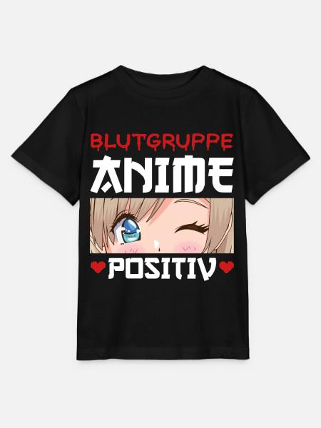Blutgruppe Anime Positiv Kawaii Anime Girl Merch - Stanley/Stella Kinder T-Shirt MINI CREATOR  - Schwarz