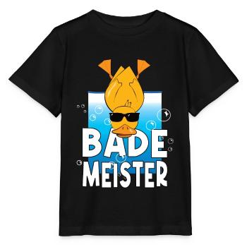 Bademeister - Stanley/Stella Kinder T-Shirt MINI CREATOR  - Schwarz - Vorne - Mikhail (115cm)
