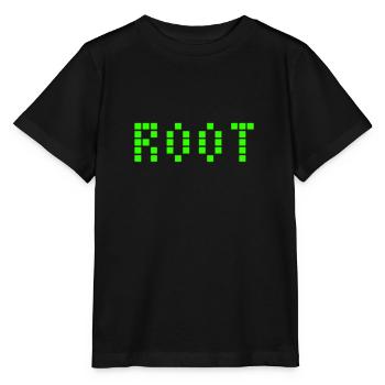 Root - Linux Design - Administrator - Stanley/Stella Kinder T-Shirt MINI CREATOR  - Schwarz - Vorne - Mikhail (115cm)