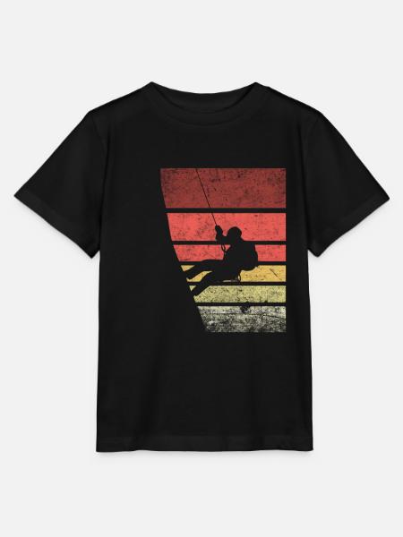 Klettern Retro Silhouette - Stanley/Stella Kinder T-Shirt MINI CREATOR - Schwarz