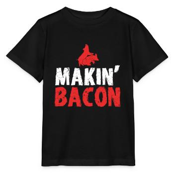 Bacon Gift Food Bacon - Stanley/Stella MINI CREATOR Kids’ T-Shirt - black - Front - Mikhail (115cm)