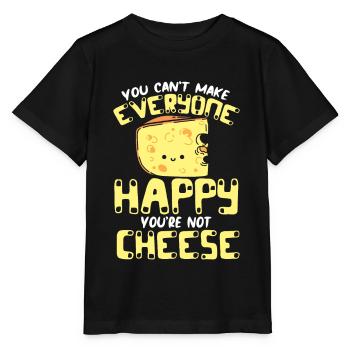 Fromage disant cadeau, amateur de fromage, amateur de fromage, fromage - T-shirt bio MINI CREATOR Stanley/Stella Enfant - noir - Devant - Mikhail (115cm)