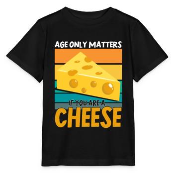 Fromage disant cadeau, amateur de fromage, amateur de fromage, fromage - T-shirt bio MINI CREATOR Stanley/Stella Enfant - noir - Devant - Mikhail (115cm)