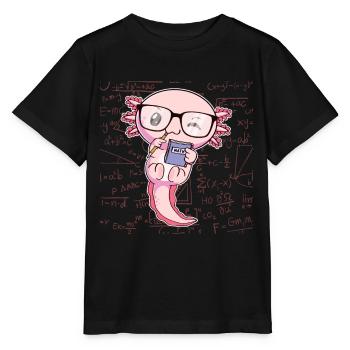 Kawaii Axolotl Pun Lustig Math Mathematik Geschenk - Stanley/Stella Kinder T-Shirt MINI CREATOR  - Schwarz - Vorne - Mikhail (115cm)