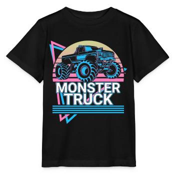 Monstertruck Retro Geschenk - Stanley/Stella Kinder T-Shirt MINI CREATOR  - Schwarz - Vorne - Mikhail (115cm)