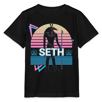 Seth Dieu Égyptien Egypte Cadeau - T-shirt bio MINI CREATOR Stanley/Stella Enfant - noir - Devant - Mikhail (115cm)
