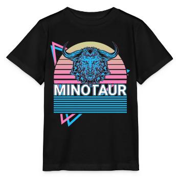 Minotaure Cadeau de mythologie grecque - T-shirt bio MINI CREATOR Stanley/Stella Enfant - noir - Devant - Mikhail (115cm)
