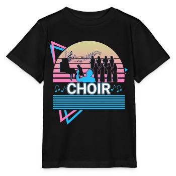 Chant choral rétro - T-shirt bio MINI CREATOR Stanley/Stella Enfant - noir - Devant - Mikhail (115cm)
