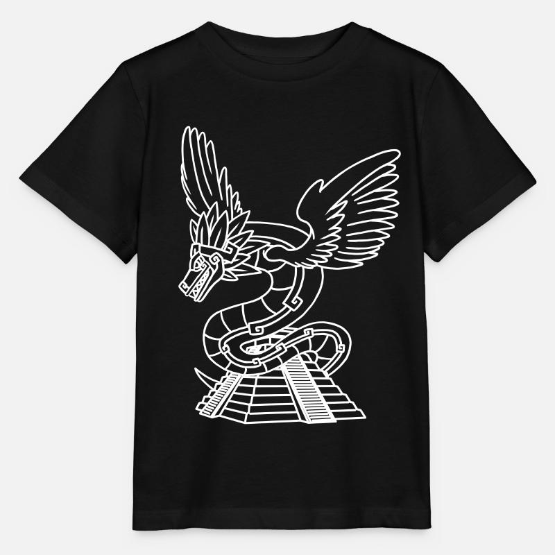Quetzalcoatl Aztec Serpent Temple Maya Inca - T-shirt bio MINI CREATOR Stanley/Stella Enfant - noir