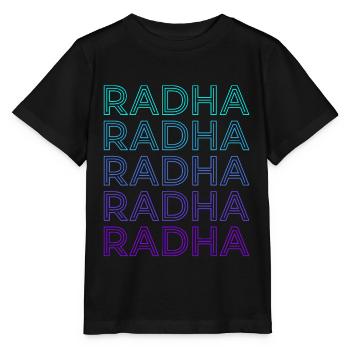 Radha Déesse hindoue Mythologie Hindouisme Rétro - T-shirt bio MINI CREATOR Stanley/Stella Enfant - noir - Devant - Mikhail (115cm)