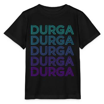 Durga Déesse hindoue Mythologie Hindouisme Rétro - T-shirt bio MINI CREATOR Stanley/Stella Enfant - noir - Devant - Mikhail (115cm)