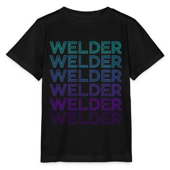 Welder Welding Welding Retro - Stanley/Stella MINI CREATOR Kids’ T-Shirt - black - Front - Mikhail (115cm)