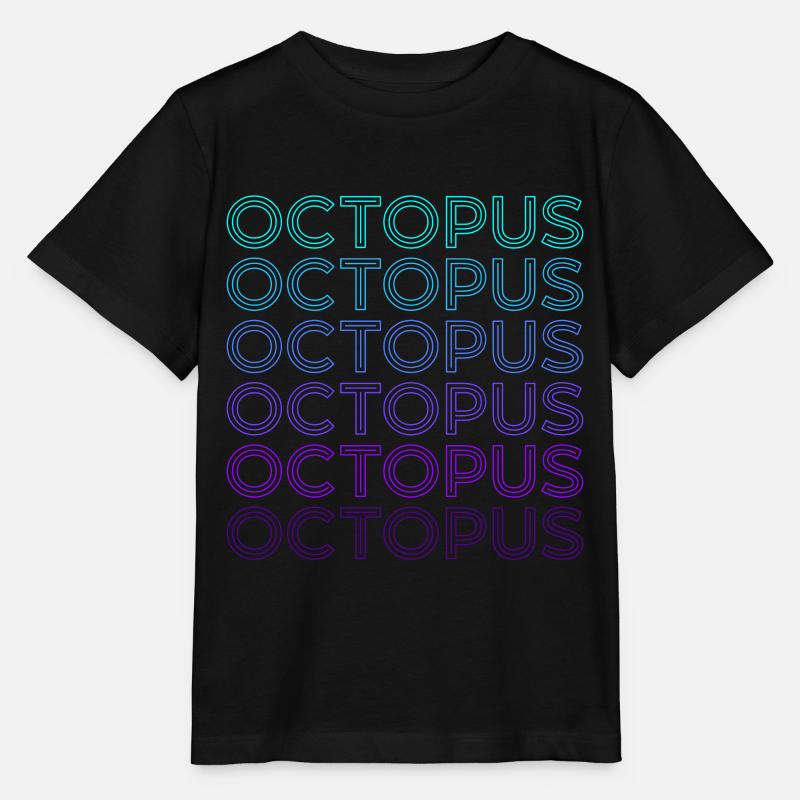 Octopus Octopus Rétro - T-shirt bio MINI CREATOR Stanley/Stella Enfant - noir