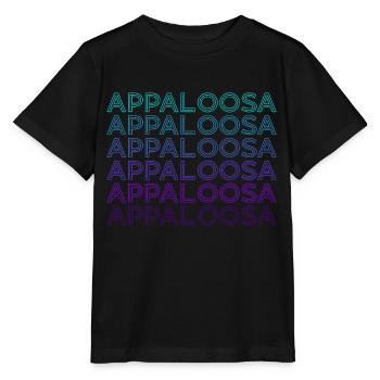 Appaloosa Pferd Retro - Stanley/Stella Kinder T-Shirt MINI CREATOR  - Schwarz - Vorne - Mikhail (115cm)