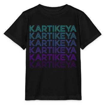 Kartikeya Dieu hindou Mythologie Hindouisme Rétro - T-shirt bio MINI CREATOR Stanley/Stella Enfant - noir - Devant - Mikhail (115cm)