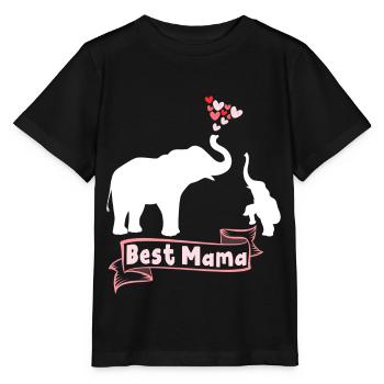 Best Elephant Mama Mama - Stanley/Stella MINI CREATOR Kids’ T-Shirt - black - Front - Mikhail (115cm)