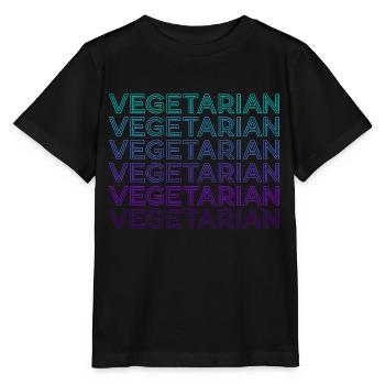 Vegetarisch Retro - Stanley/Stella Kinder T-Shirt MINI CREATOR  - Schwarz - Vorne - Mikhail (115cm)
