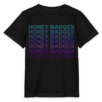 Honigdachs Retro - Stanley/Stella Kinder T-Shirt MINI CREATOR  - Schwarz - Vorne - Mikhail (115cm)