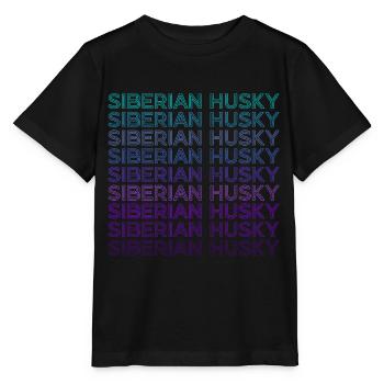 Sibérie Husky Rétro - T-shirt bio MINI CREATOR Stanley/Stella Enfant - noir - Devant - Mikhail (115cm)