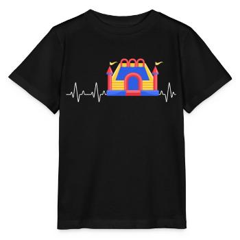 Bouncy Castle Heartbeat Inflatable Castle - Stanley/Stella MINI CREATOR Kids’ T-Shirt - black - Front - Mikhail (115cm)