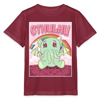 Kawaii Cthulhu Necronomicon Cthulhu Monster - Stanley/Stella Kinder T-Shirt MINI CREATOR  - Burgunderrot - Vorne - Kain (125cm)