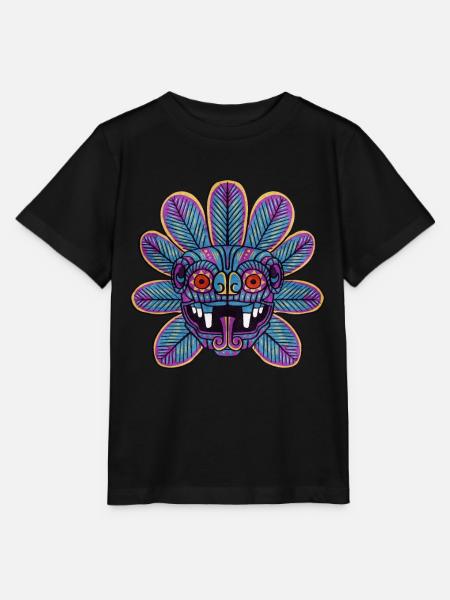 Quetzalcoatl Aztèques Serpent à plumes Maya Inca - T-shirt bio MINI CREATOR Stanley/Stella Enfant - noir