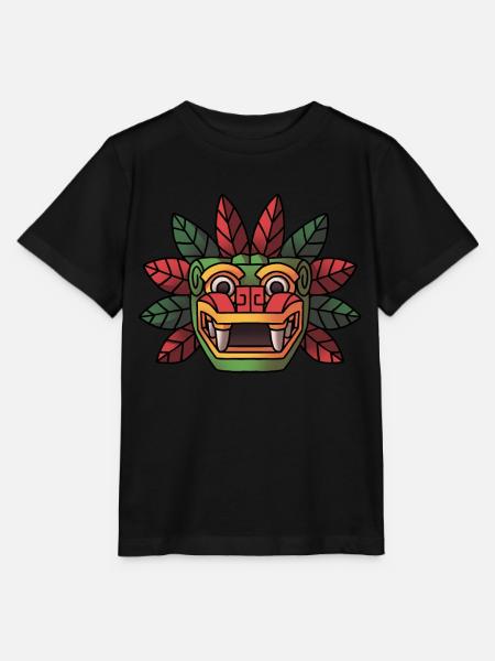 Quetzalcóatl Aztecas Serpiente Emplumada Maya Inca - Camiseta para niños MINI CREATOR de Stanley/Stella - negro
