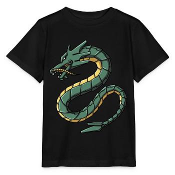 Cyborg Dragon Japonais Cyber Punk Cyber Esthétique - T-shirt bio MINI CREATOR Stanley/Stella Enfant - noir - Devant - Mikhail (115cm)