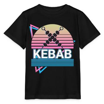 Kebab Skewers Doner Kebap Retro Gift - Stanley/Stella MINI CREATOR Kids’ T-Shirt - black - Front - Mikhail (115cm)