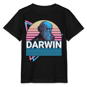 Charles Darwin Evolutionstheorie Retro Geschenk - Stanley/Stella Kinder T-Shirt MINI CREATOR  - Schwarz - Vorne - Mikhail (115cm)