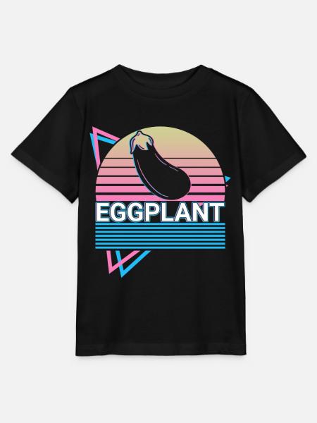 Aubergine Aubergine Retro Geschenk - Stanley/Stella Kinder T-Shirt MINI CREATOR  - Schwarz