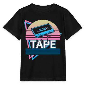 Cassette Tape Retro Gift - T-shirt bio MINI CREATOR Stanley/Stella Enfant - noir - Devant - Mikhail (115cm)