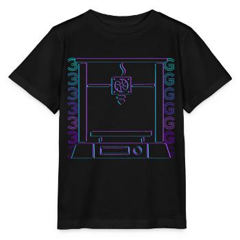 Impression 3D Imprimante 3D Retro Gift - T-shirt bio MINI CREATOR Stanley/Stella Enfant - noir - Devant - Mikhail (115cm)