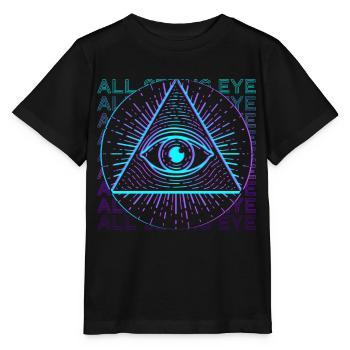 All-seeing Eye Retro Gift - Stanley/Stella MINI CREATOR Kids’ T-Shirt - black - Front - Mikhail (115cm)