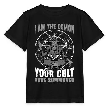 Baphomet Chèvre Cadeau Occulte - T-shirt bio MINI CREATOR Stanley/Stella Enfant - noir - Devant - Mikhail (115cm)