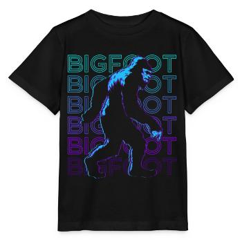 Bigfoot Sasquatch Retro Gift - Stanley/Stella MINI CREATOR Kids’ T-Shirt - black - Front - Mikhail (115cm)