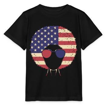 Women African American Flag - Stanley/Stella MINI CREATOR Kids’ T-Shirt - black - Front - Mikhail (115cm)