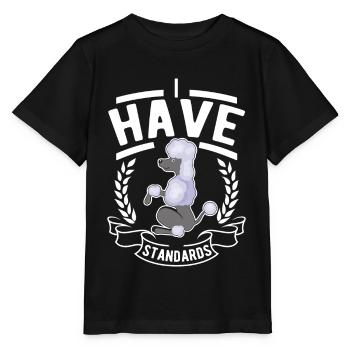 Poodle Lover Funny Standard Poodle - Stanley/Stella MINI CREATOR Kids’ T-Shirt - black - Front - Mikhail (115cm)