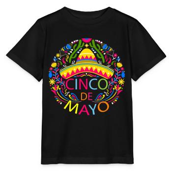 Fiesta Joyeuse Fête Cinco De Mayo - T-shirt bio MINI CREATOR Stanley/Stella Enfant - noir - Devant - Mikhail (115cm)