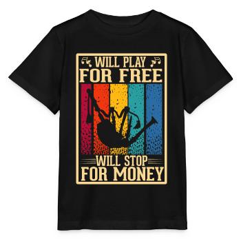 Musiciens de cornemuse bruyants cornemuses - T-shirt bio MINI CREATOR Stanley/Stella Enfant - noir - Devant - Mikhail (115cm)