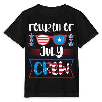 Vierter Juli Besatzung USA - Stanley/Stella Kinder T-Shirt MINI CREATOR  - Schwarz - Vorne - Mikhail (115cm)