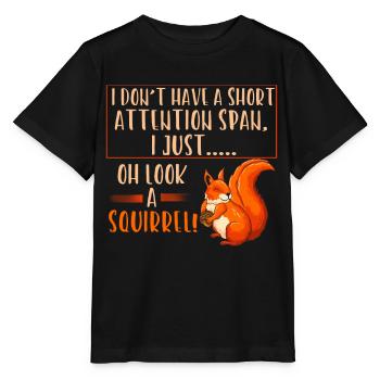 Short attention squirrels - Stanley/Stella MINI CREATOR Kids’ T-Shirt - black - Front - Mikhail (115cm)