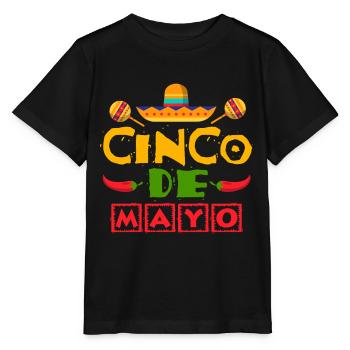 Fiesta Sombrero Joyeux Cinco De Mayo - T-shirt bio MINI CREATOR Stanley/Stella Enfant - noir - Devant - Mikhail (115cm)
