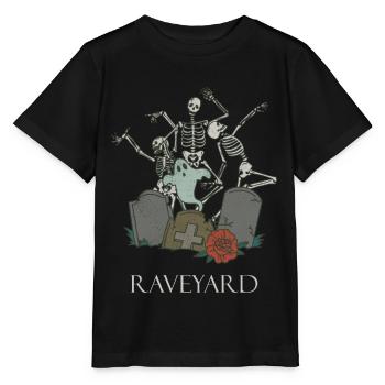 Lustiges Skelett Raving Rave Heavy Metal Goth - Stanley/Stella Kinder T-Shirt MINI CREATOR  - Schwarz - Vorne - Mikhail (115cm)