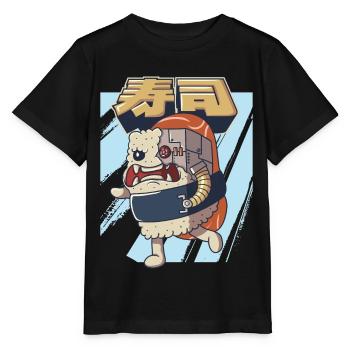 Cyborg Japonais Sushi Monster Cyber Punk Cyber - T-shirt bio MINI CREATOR Stanley/Stella Enfant - noir - Devant - Mikhail (115cm)