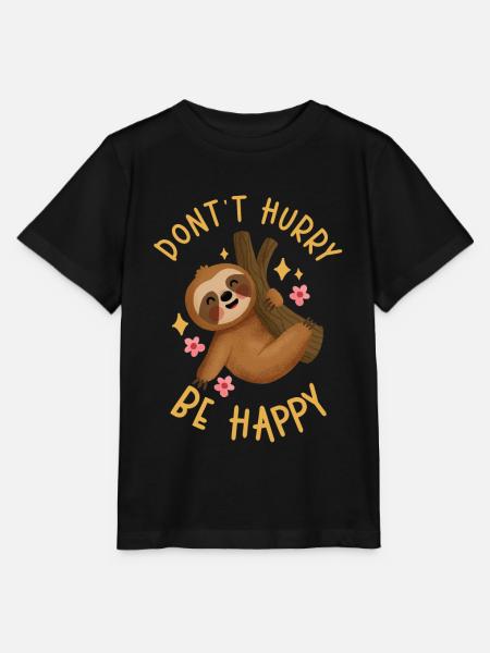 Faules Faultier Glückliche Frauen - Stanley/Stella Kinder T-Shirt MINI CREATOR  - Schwarz