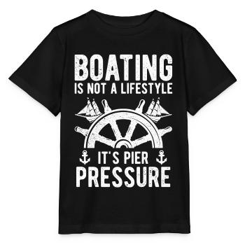 Excursion en bateau amusante - T-shirt bio MINI CREATOR Stanley/Stella Enfant - noir - Devant - Mikhail (115cm)