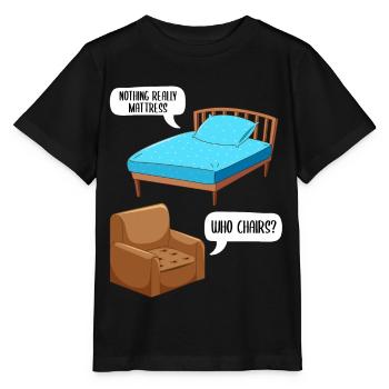 Drôle de blague chaise matelas - T-shirt bio MINI CREATOR Stanley/Stella Enfant - noir - Devant - Mikhail (115cm)